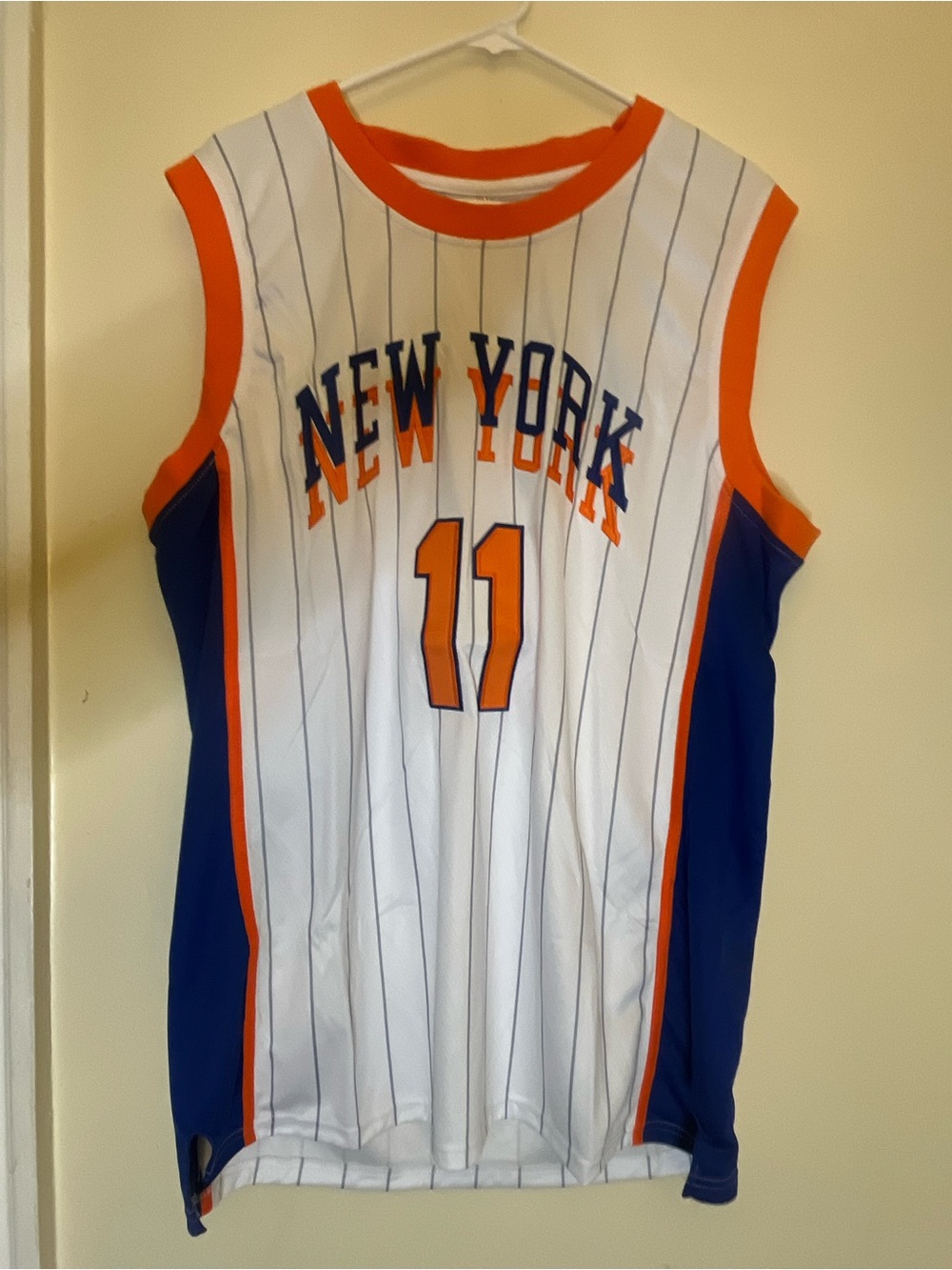 embroidered pinstripe new york brunson basketball jersey